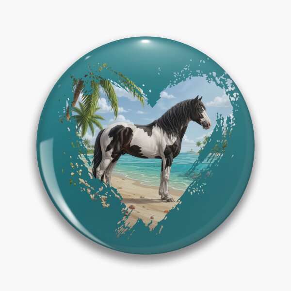 Item preview, An Abaco Barb horse, the beach and a heart designed and sold by Cheval-de-coeur.