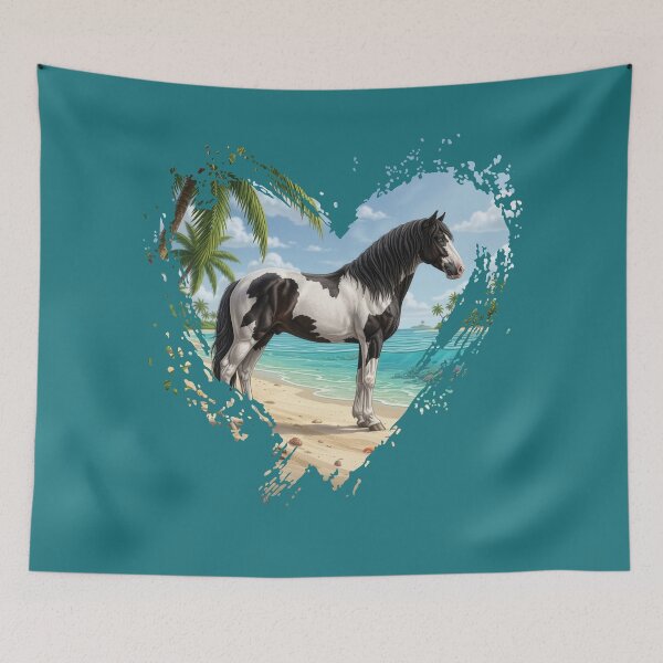 Item preview, An Abaco Barb horse, the beach and a heart designed and sold by Cheval-de-coeur.
