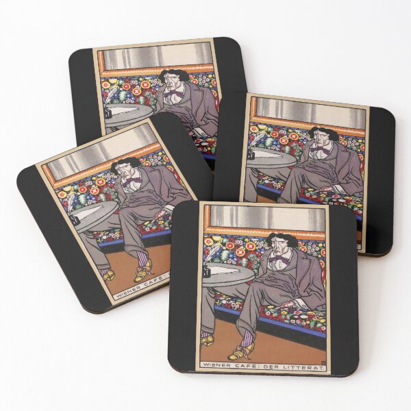 Item preview, Vintage postcard The Man of Letters (Wiener Café: Der Litterat), designed and sold by stevepaint.