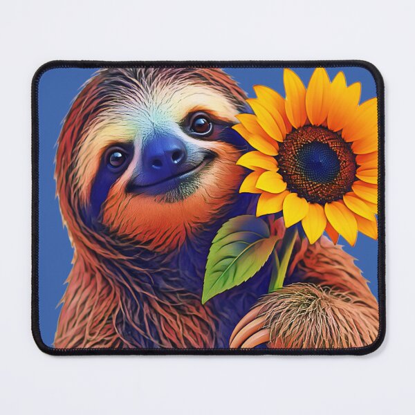 Item preview, Sloth Hugging a Sunflower – Cute Nature Lover Design designed and sold by Bonasates.