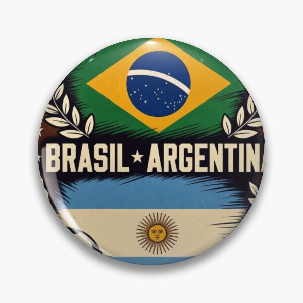 Item preview, Brasil vs Argentina Retro Football Art Poster designed and sold by Nexus Space.
