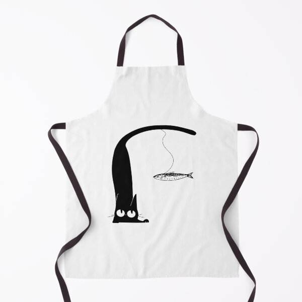 Item preview,  black cat with fish designed and sold by Borublue.