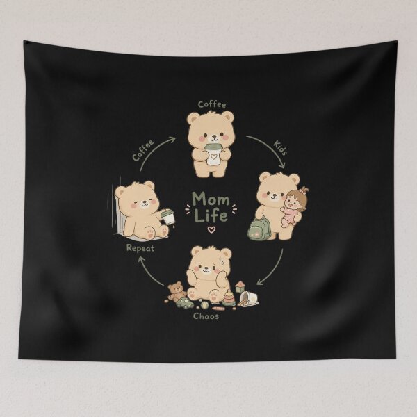Item preview, Mom Life Loop Cycle Shirt | Cute Character Design designed and sold by MOCH- ART.