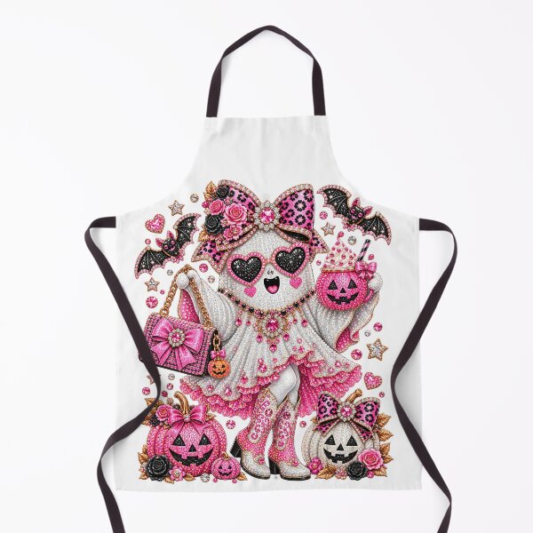 Item preview, Pink Leopard Bow Ghost Halloween Shirt | Rhinestone Spooky Season Design designed and sold by ChloeCreativeSpace.