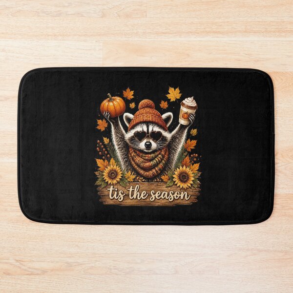 Item preview, Tis The Season Raccoon Fall Pumpkin Spice Latte Canada Maple Leaf designed and sold by felixpalette.