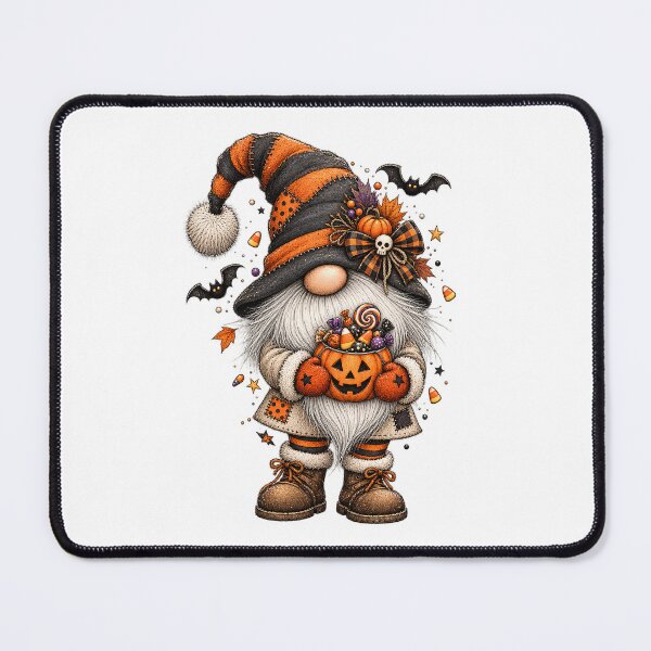 Item preview, Halloween gnome with pumpkin and candy, vintage autumn illustration designed and sold by J-Impression.