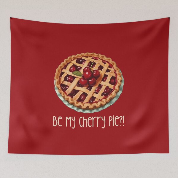 Item preview, Be My Cherry Pie?! (on Red) designed and sold by PawsitiveMum3.