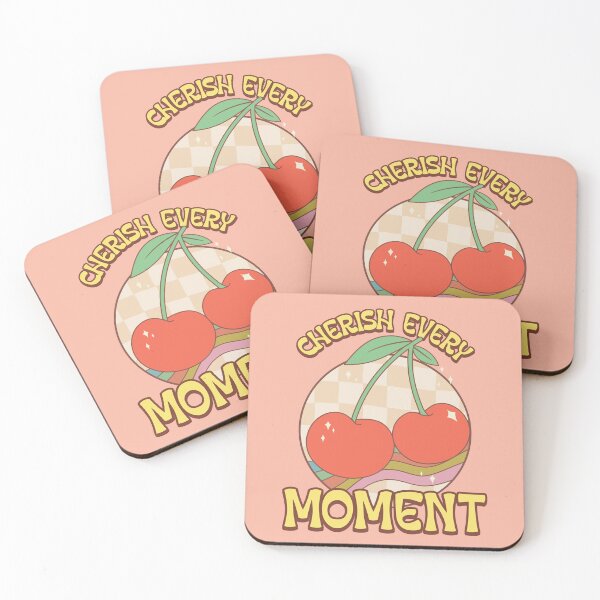 Item preview, Cherish Every Moment - Retro Cherry Aesthetic Checkerboard designed and sold by chatzous.