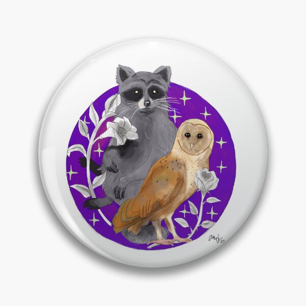 Item preview, Racoon+Owl designed and sold by MichiSwiftArt.