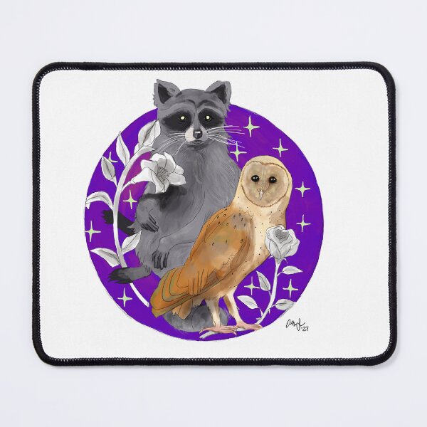 Item preview, Racoon+Owl designed and sold by MichiSwiftArt.