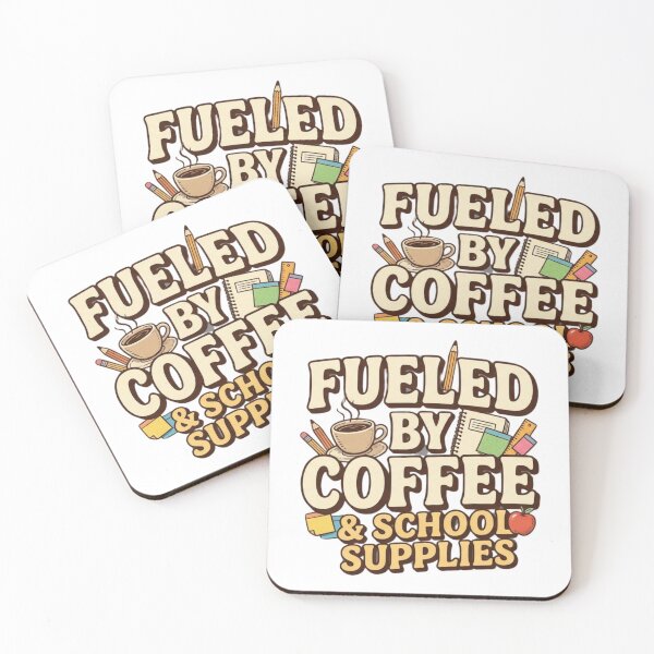Item preview, Fueled by Coffee & School Supplies – Funny Teacher Back to School Design designed and sold by Brain shot.