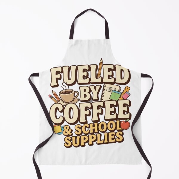 Item preview, Fueled by Coffee & School Supplies – Funny Teacher Back to School Design designed and sold by Brain shot.