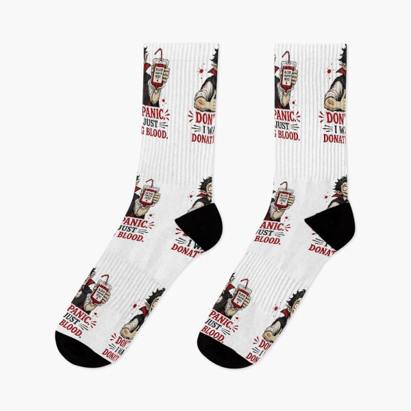 Item preview, Funny Vampire Blood Donation – Don’t Panic Halloween Humor designed and sold by SVALANART.