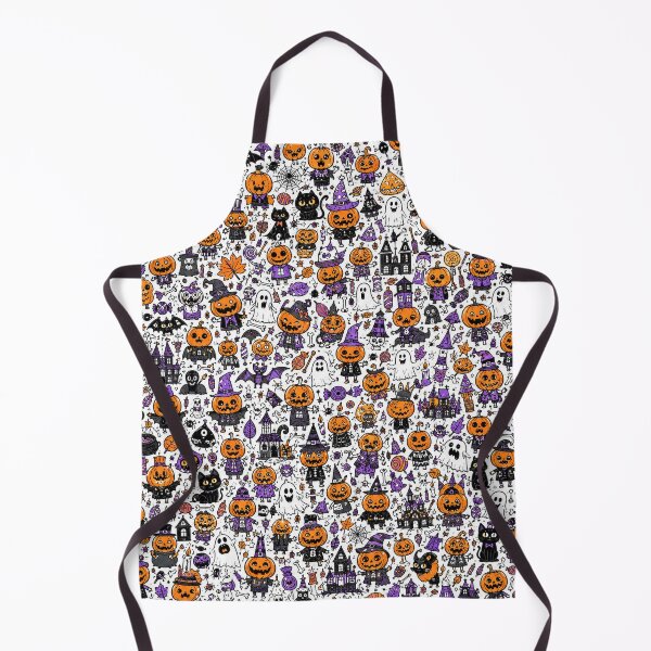 Item preview, Pumpkin Monster Halloween Doodle Pattern designed and sold by i-corp.