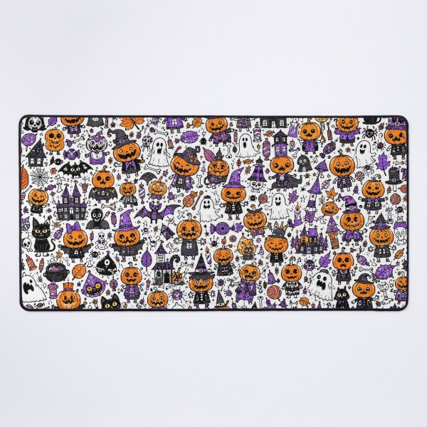 Item preview, Pumpkin Monster Halloween Doodle Pattern designed and sold by i-corp.