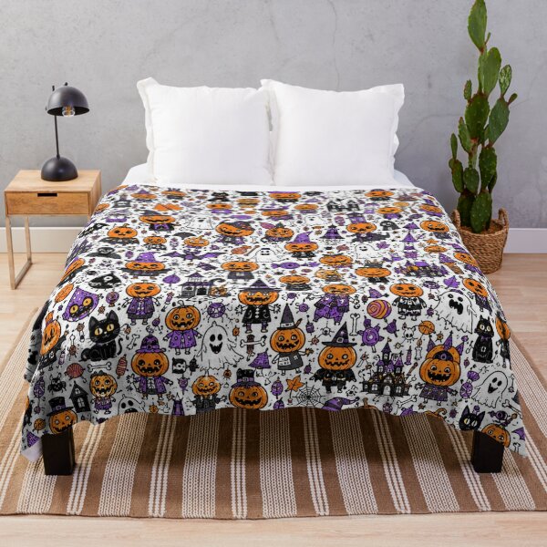 Item preview, Pumpkin Monster Halloween Doodle Pattern designed and sold by i-corp.