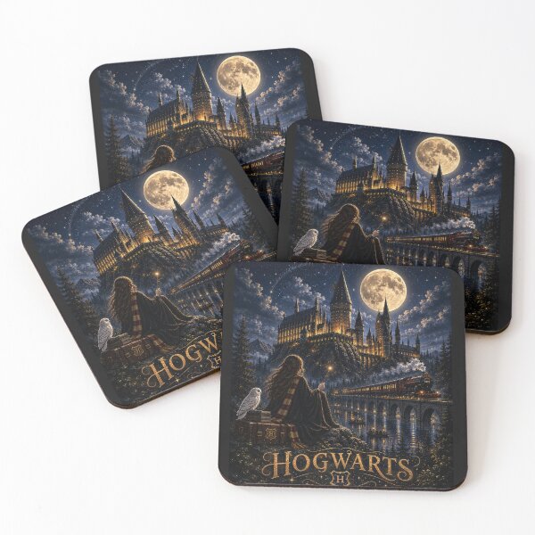 Item preview, Hogwarts Moonlit Castle – Magical Wizard School Fantasy Poster designed and sold by Lumvero.