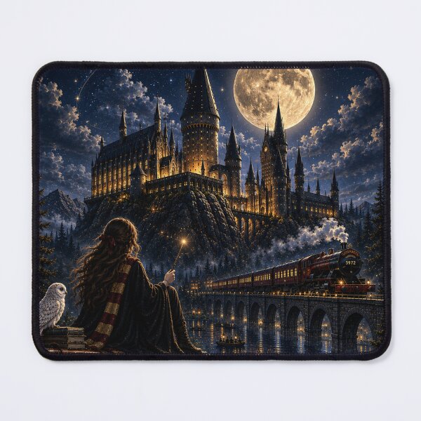 Item preview, Hogwarts Moonlit Castle – Magical Wizard School Fantasy Poster designed and sold by Lumvero.