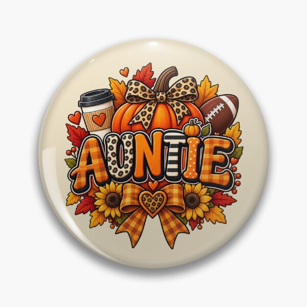 Item preview, Fall Auntie Gift Pumpkin Leopard Bow Cozy Style designed and sold by Corvoria.