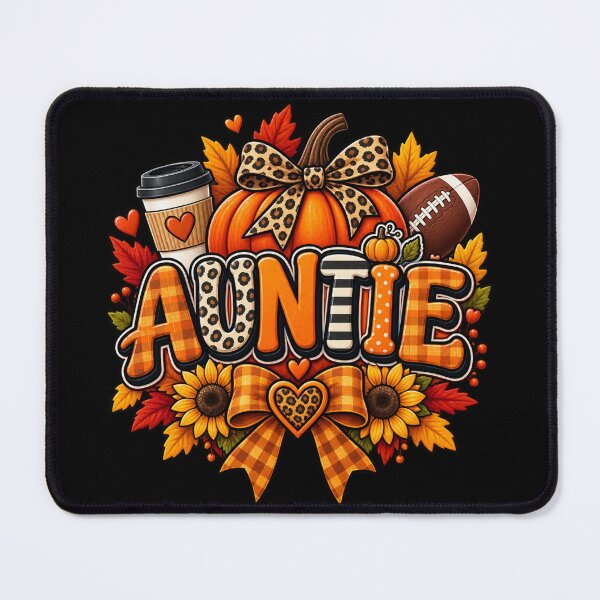 Item preview, Fall Auntie Gift Pumpkin Leopard Bow Cozy Style designed and sold by Corvoria.