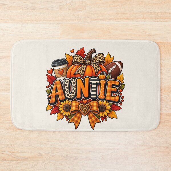 Item preview, Fall Auntie Gift Pumpkin Leopard Bow Cozy Style designed and sold by Corvoria.