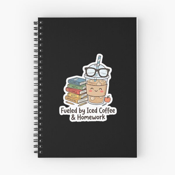 Item preview, Fueled by Iced Coffee and Homework Cute Student Sticker designed and sold by eihabo.