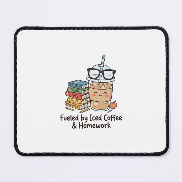 Item preview, Fueled by Iced Coffee and Homework Cute Student Sticker designed and sold by eihabo.