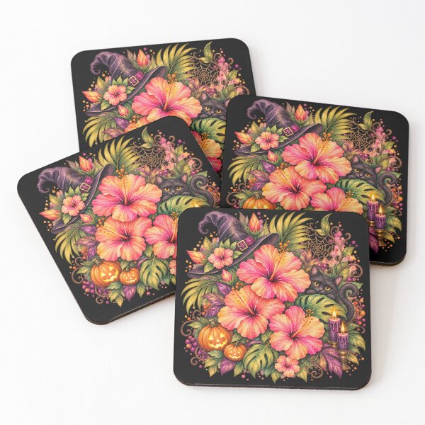 Item preview, Vintage Tropical Halloween Hibiscus | Retro Botanical Art designed and sold by IamNolmo.