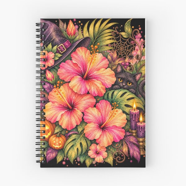 Artikelvorschau, Vintage tropischer Halloween-Hibiskus | Botanische Retro-Kunst entworfen und verkauft von IamNolmo.