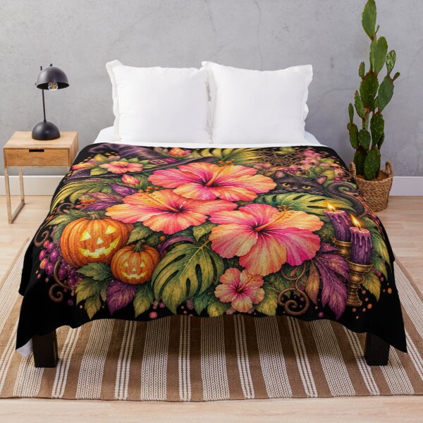 Item preview, Vintage Tropical Halloween Hibiscus | Retro Botanical Art designed and sold by IamNolmo.