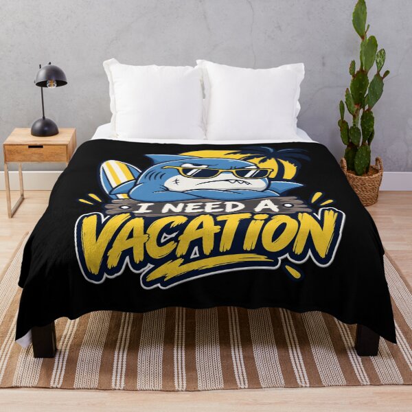 Item preview, I Need A Vacation Funny Shark Beach Summer designed and sold by Herodestroyer.