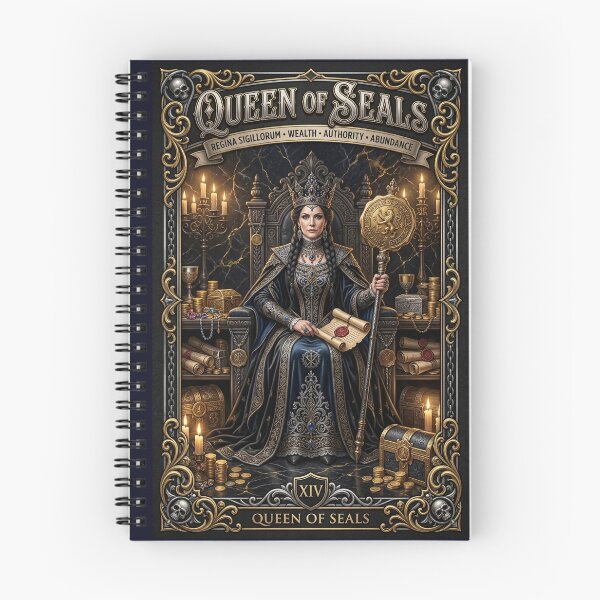 Item preview, Queen of Seals- tarot card designed and sold by Studio77-Gothic.