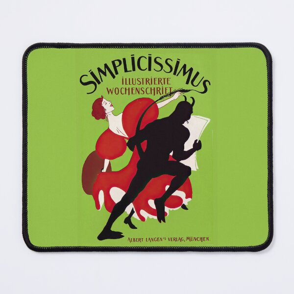 Item preview, The iconic vintage 1896 Art Nouveau advertising poster for Simplicissimus designed and sold by stevepaint.