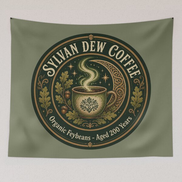 Item preview, Sylvan Dew Specialty Coffee - Elven Feywild DND RPG Meme designed and sold by Dice_Goblin_Studio.