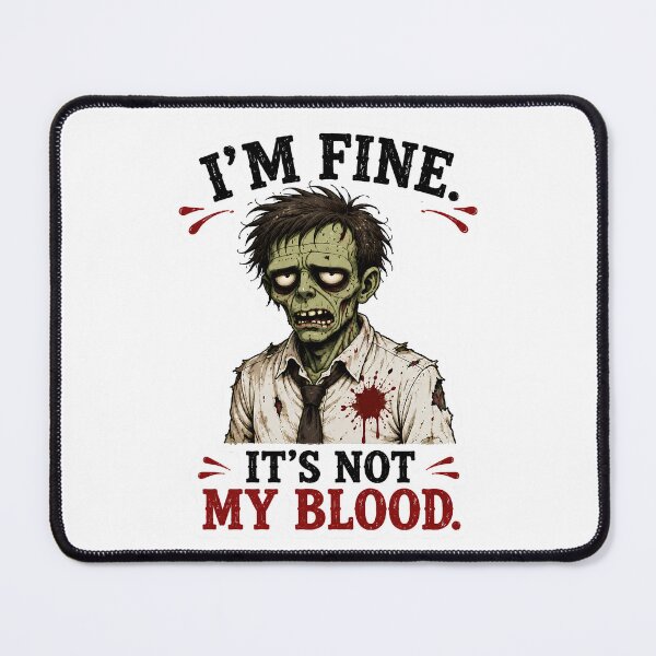Item preview, I’m Fine It’s Not My Blood – Funny Zombie Halloween Quote designed and sold by SVALANART.