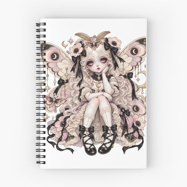 Item preview, Moth Wing Porcelain Girl | Creepy Cute Pastel Gothic Doll Art designed and sold by DmaarGroup.
