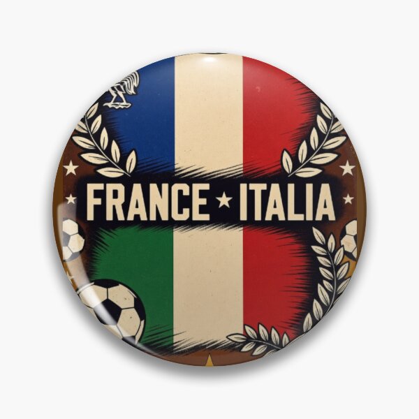 Item preview, France vs Italia Retro Football Poster Art designed and sold by Nexus Space.
