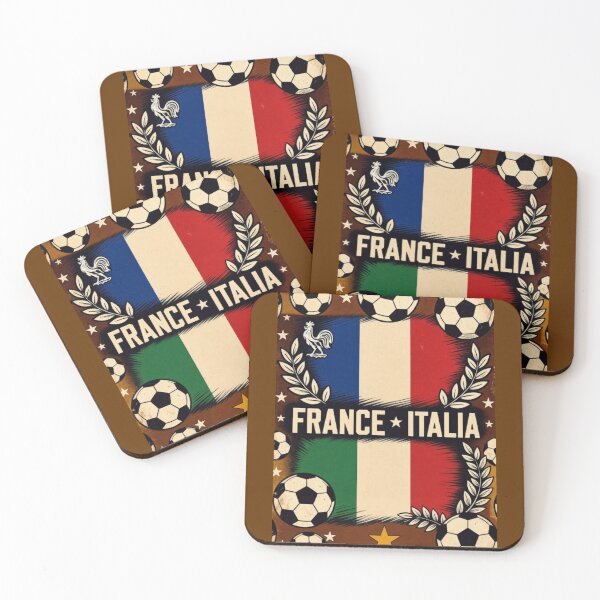 Item preview, France vs Italia Retro Football Poster Art designed and sold by Nexus Space.