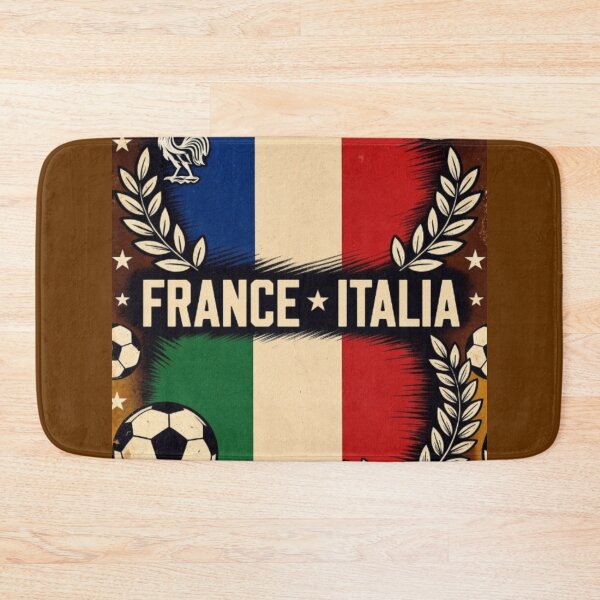 Item preview, France vs Italia Retro Football Poster Art designed and sold by Nexus Space.