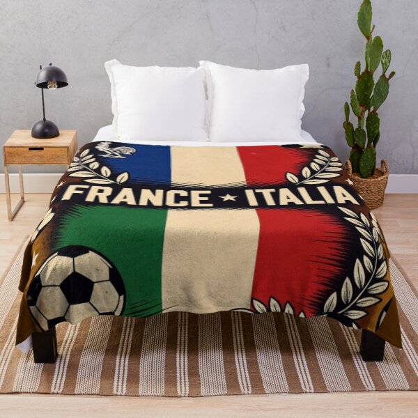 Item preview, France vs Italia Retro Football Poster Art designed and sold by Nexus Space.