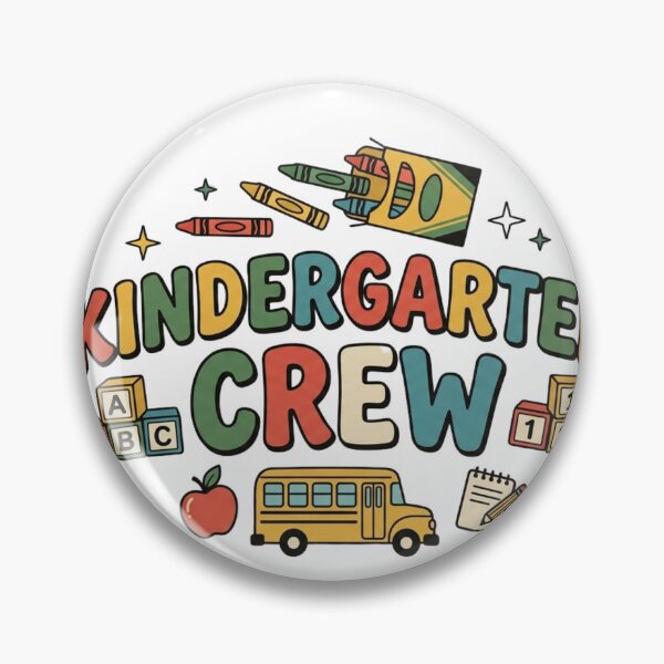 Item preview, Kindergarten Crew – Cute Retro Back to School Kids Design designed and sold by Brain shot.