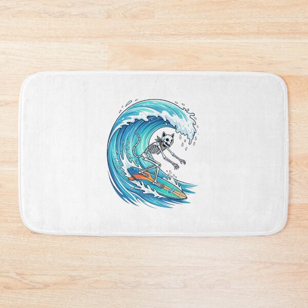Item preview, Cat Skeleton Surfing designed and sold by StickVerse by Owais.