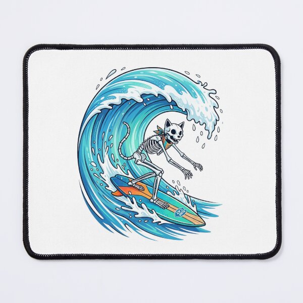 Item preview, Cat Skeleton Surfing designed and sold by StickVerse by Owais.