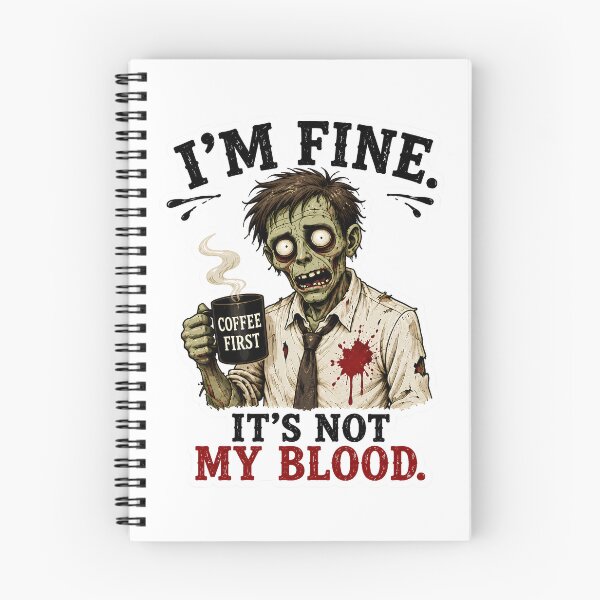 Item preview, I’m Fine It’s Not My Blood – Coffee Zombie Halloween Humor designed and sold by SVALANART.