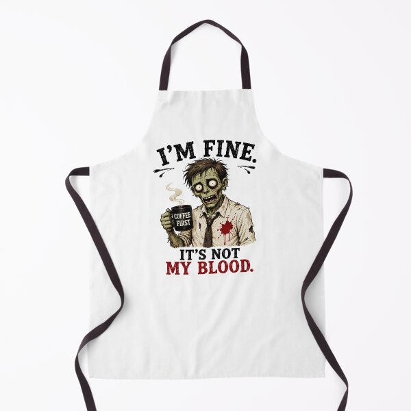Item preview, I’m Fine It’s Not My Blood – Coffee Zombie Halloween Humor designed and sold by SVALANART.