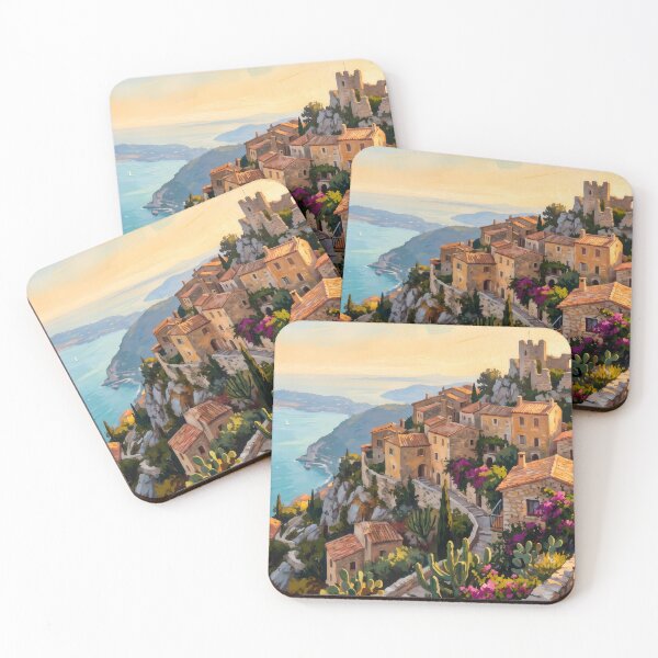 Item preview, Èze Village Above the Mediterranean designed and sold by RedPeaStudio.