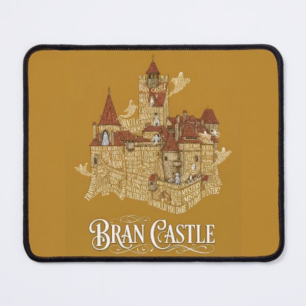 Item preview, Bran Castle Transylvania Romania Dracula Ghost Typography Art designed and sold by naughty-raccoon.