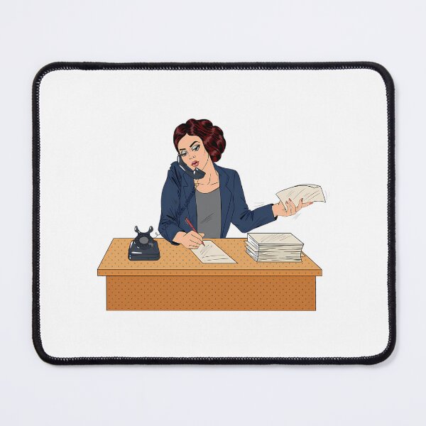 Item preview, Businesswoman Pop Art Banner. Working Woman Speaking On The Phone At Office designed and sold by lavon-searles.