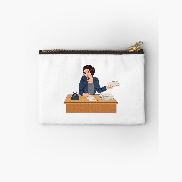 Item preview, Businesswoman Pop Art Banner. Working Woman Speaking On The Phone At Office designed and sold by lavon-searles.