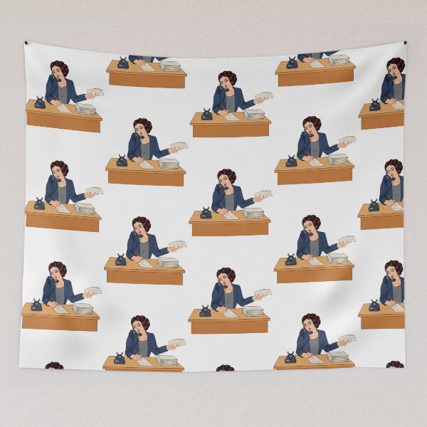 Item preview, Businesswoman Pop Art Banner. Working Woman Speaking On The Phone At Office designed and sold by lavon-searles.